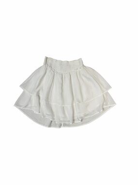 Hollister white layered skirt